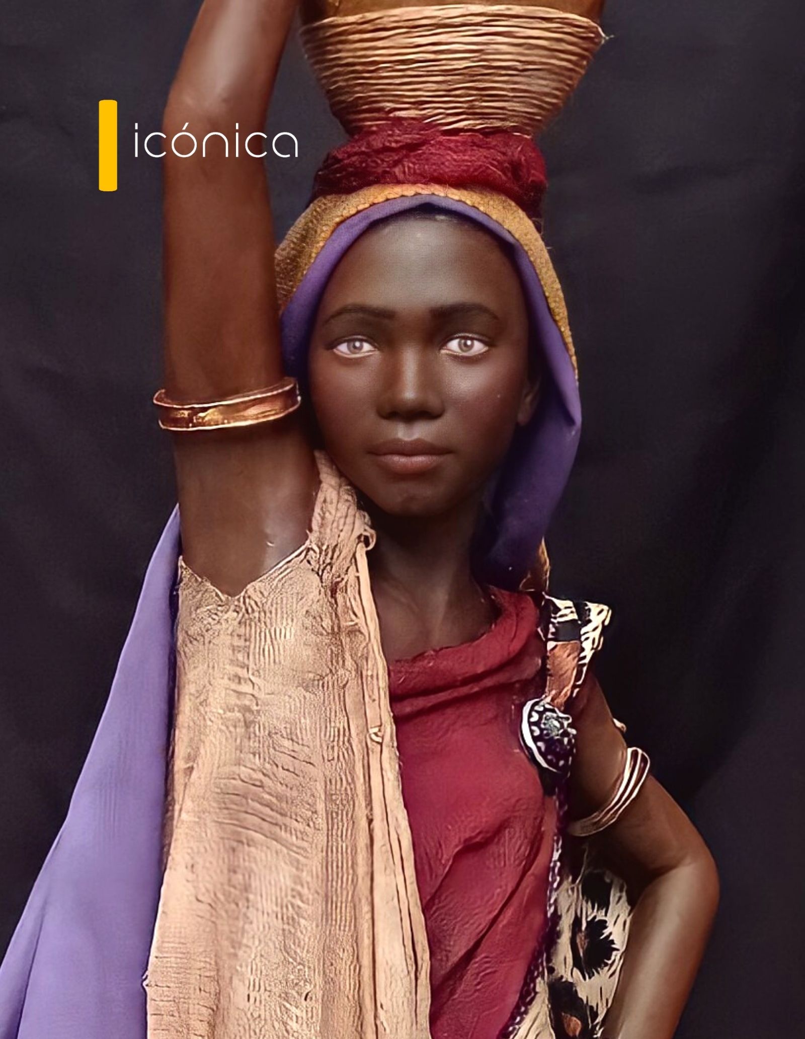 Pastora africana con cántara en la cabeza (2021). 35cm. Córdoba.